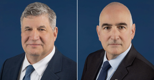 Aerospace's new BOT members (L to R) Dr. William LaPlante and Mr. Frank Calvelli